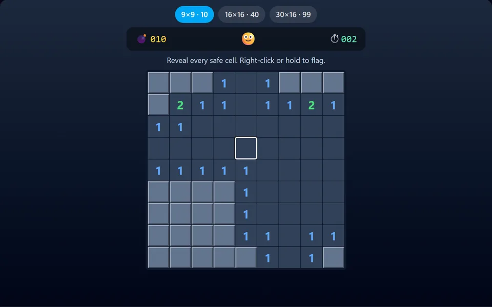 Minesweeper gameplay